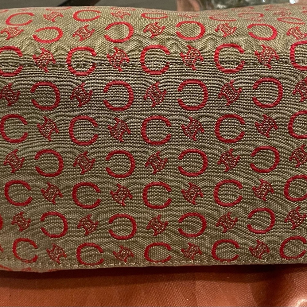 Celine Tan and Red Patterned Women's Bag - Picture 9 of 9